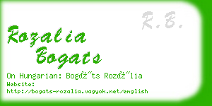 rozalia bogats business card